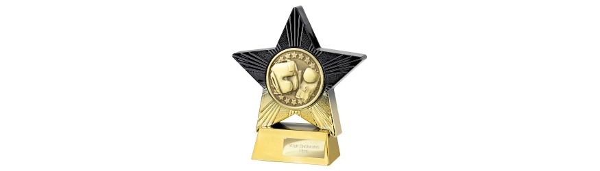 SUPERSTR BOXING RESIN TROPHY - 2 SIZES - 11CM - 14CM SUPERSTR BOXING RESIN TROPHY - 2 SIZES - 11CM - 14CM